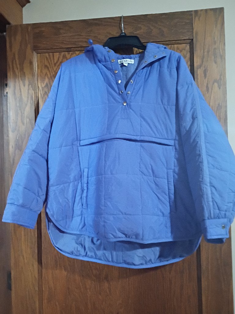 Blakeley Purple Quilted Puffer Pullover Jacket